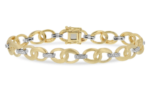 Yellow/white gold and diamonds bracelet by Allison-Kaufman